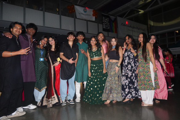 A group of people standing